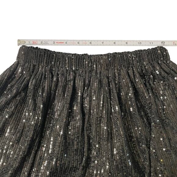 NWT Endless Rose Black Sequin Bubbly Puff Matching Set. CROP TOP & SKORTS XS - Picture 5 of 9